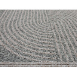 Beige Tribal Outdoor Rug - Prele - Grey, White / 150cm - thumbnail 3