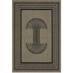 Beige Tribal Outdoor Rug - Prele - Grey, White / 150cm - thumbnail 5