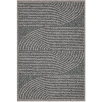 Beige Tribal Outdoor Rug - Prele - Grey, White / 150cm