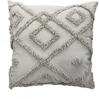 Shabby Chic Tuft Cushion - Grey - image 1