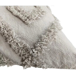 Shabby Chic Tuft Cushion - Grey - thumbnail 3