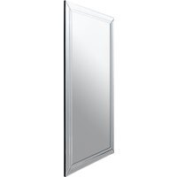 Milania Black and White Bevelled Border Wall Mirror - Clear