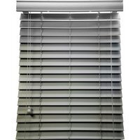 Wood Effect Venetian Blind 50mm - Grey / 90cm