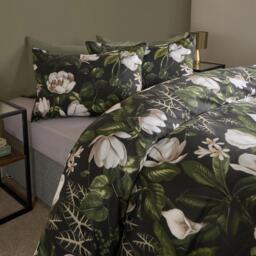 Floral Print Reversible Duvet Set - Black / King - thumbnail 5