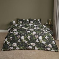 Floral Print Reversible Duvet Set - Black / King - thumbnail 1