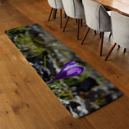 Close up spring or autumn flower bloom in nature Designer Runner Rug - Purple - thumbnail 3