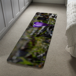Close up spring or autumn flower bloom in nature Designer Runner Rug - Purple - thumbnail 4