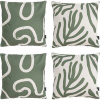 Icon Boho Down to Earth Print Outdoor Cushion - Sixth Collection, Set of 4 - Neutral - image 1