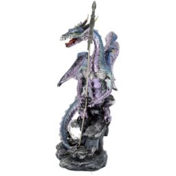 Lilac Purple Sword of the Dragon Gothic Fantasy Letter Opener - 22cm - thumbnail 3