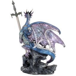 Lilac Purple Sword of the Dragon Gothic Fantasy Letter Opener - 22cm - thumbnail 5