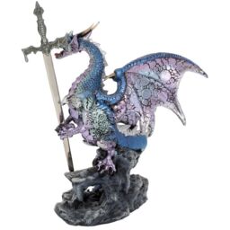 Lilac Purple Sword of the Dragon Gothic Fantasy Letter Opener - 22cm - thumbnail 4