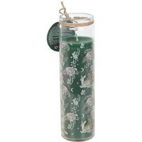 Forest Rain Tube Candle Soothing Scent Elegant Fox Fawn Design Burn - Teal