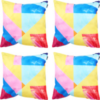 icon Outdoor Abstract Print Waterproof Cushion, Set of 4 - Blue - image 1