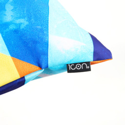 icon Outdoor Abstract Print Waterproof Cushion, Set of 4 - Blue - thumbnail 5
