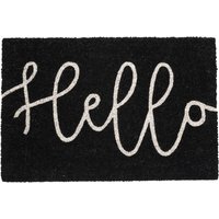 Filta Hello Black Coir Doormat - Black