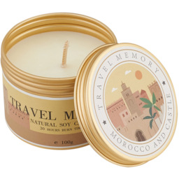 Soy Wax Scented Candle in Metal Jar - Colourful / Baltic Amber - thumbnail 4