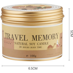 Soy Wax Scented Candle in Metal Jar - Colourful / Baltic Amber - thumbnail 3