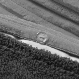 Plush Cord Silver With Teddy Cosy Soft Fleece Reverse Duvet Set - Silver / Double - thumbnail 4
