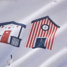 Fun Beach Huts Easycare Polycotton Duvet Set - Multi / Double - thumbnail 2