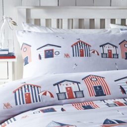 Fun Beach Huts Easycare Polycotton Duvet Set - Multi / Double - thumbnail 4
