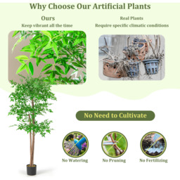 Artificial Bamboo Tree Tall Fake Tree - Green - thumbnail 3