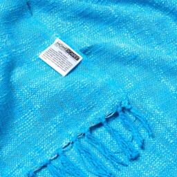 Nirvana Slub Cotton Throw - Teal / 360cm - thumbnail 4