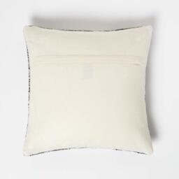 Homescapes Karu Handwoven Geometric Grey Kilim Cushion - Cream - thumbnail 3