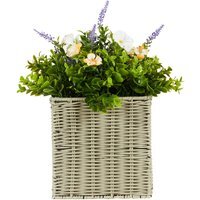 Petunia and Lavender in Rattan Pot - Multicolour - thumbnail 1