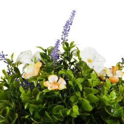 Petunia and Lavender in Rattan Pot - Multicolour - thumbnail 3
