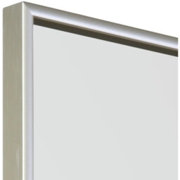 3 x Matt Silver Aluminium Framed Modern Wall Mirror - Silver - thumbnail 3