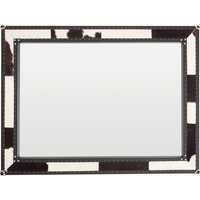 Mataram Natural Rattan Eye Shape Wall Mirror - Black