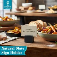 Natural Slate Sign Holder - 3cm - Grey