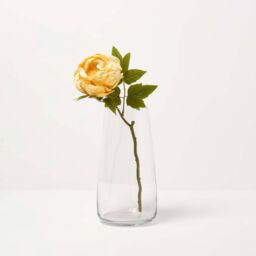 Artificial Stem of Dried Peony Flowers, 48 cm - Yellow - thumbnail 5