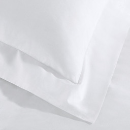 Luxury Percale 200 Count Easycare Duvet Cover and Pillowcase Set - White / Single - thumbnail 2