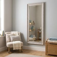 Iyla Carved Washed Wooden Mirror