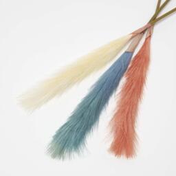 Homescapes Artificial Pampas Grass Set of 3 Multi-Coloured, 78 cm - Blue, Orange - thumbnail 2