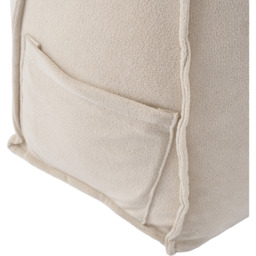 180cm Wedge Headboard Pillow with Removable Cover and 2 Bolster Pillows - Beige - thumbnail 4