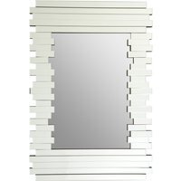 Yasmina Antique Silver Rectangular Wall Mirror - Silver
