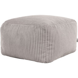 icon Giant Cord Armchair Bean Bag with Footstool - Grey - thumbnail 3