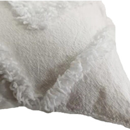 Shabby Chic Tuft Cushion - White - thumbnail 3