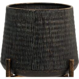 Metal Planter on Stand - Black - thumbnail 3