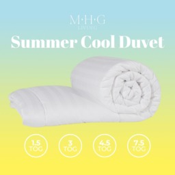 3 Tog Summer Cool Microfibre Striped Duvet - White / Double - thumbnail 5