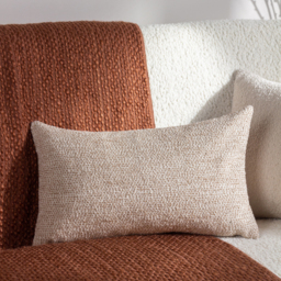 Tiona Woven Jacquard Cushion - Nougat / Toffee / Feather / 0.74kg - thumbnail 5