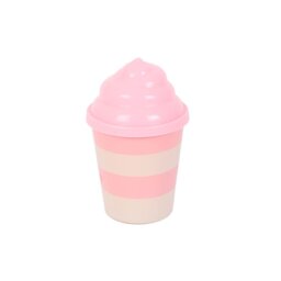 Strawberry Ice Cream Scented Candle Retro Pink Summer Decor - Cream - thumbnail 4