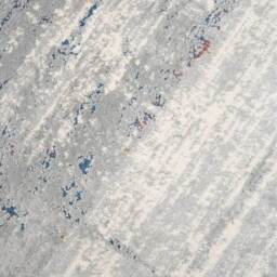Silver Grey Blue Distressed Abstract Living Area Rug - Grey / 170 x 120cm - thumbnail 5