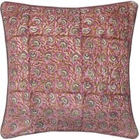 Chedworth Piped Velvet Cushion - Violet / Polyester