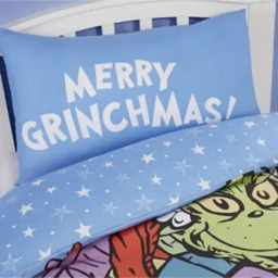 Grinch Sleigh Shaped Christmas Duvet Cover Set Bedding Set - Blue - thumbnail 3