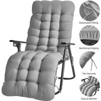 Extra Thick Soft Fill Full Length Chair Cushions - Silver - image 1