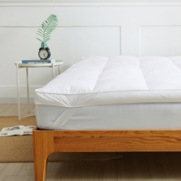 Duck Feather and Down Mattress Topper - White / Super King - thumbnail 3
