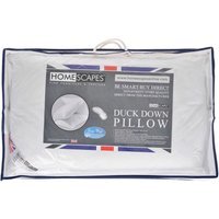 Homescapes Luxury Pure White Duck Down Pillow - White - image 1